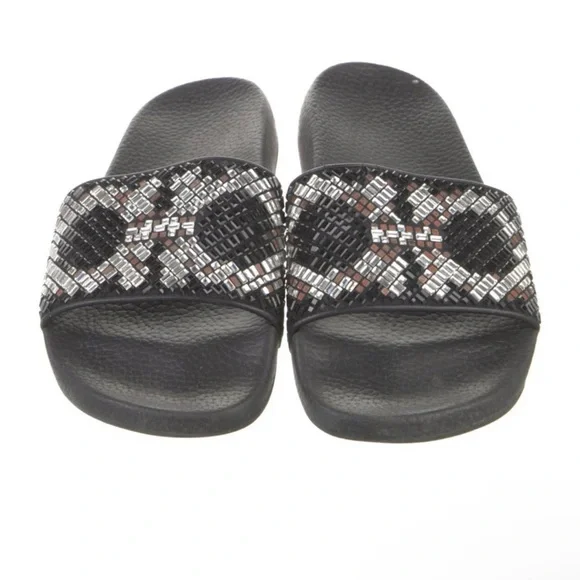 Salvatore Ferragamo Black Slide Sandal with embellishments - Picture 3 of 5